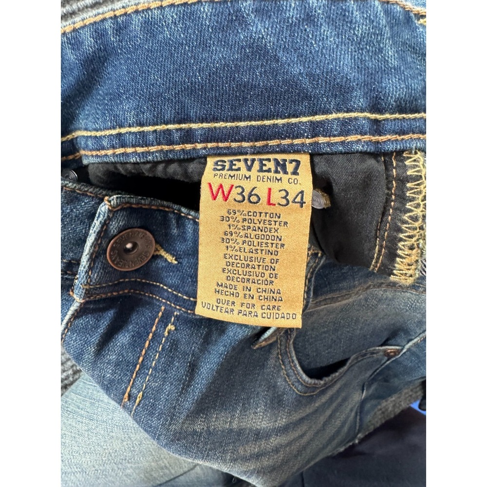 SEVEN7 Jeans Mens 36x34 Straight Fit Medium St James 4 Way Stretch Denim NWT - Picture 12 of 13